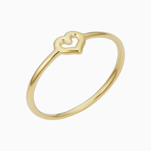 Heart of Gold Ring-14k Solid Gold