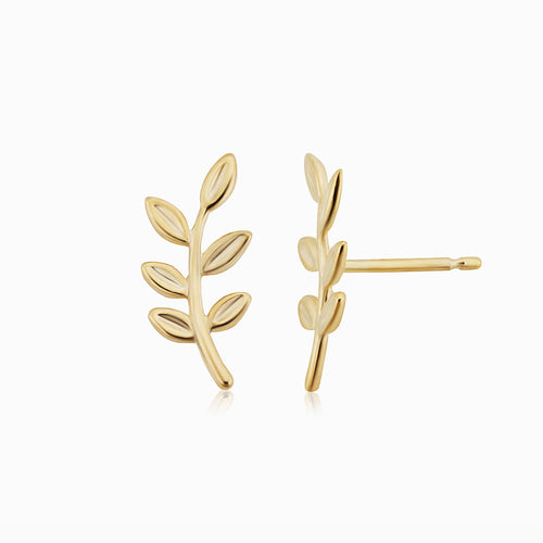 Peace and Love Studs-14k Solid Gold