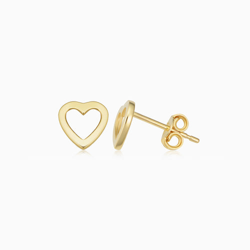 Open Your Heart Studs-14k Solid Gold