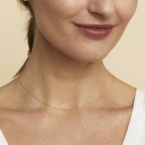 Grace Chain Necklace-14k Solid Gold